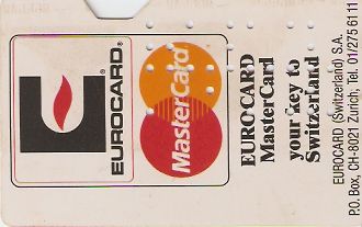 Hotel Keycard Hilton Zurich Switzerland Back