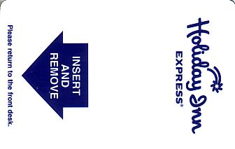 Hotel Keycard Holiday Inn Express Generic Front