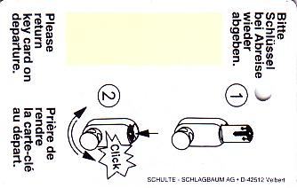 Hotel Keycard Holiday Inn Garden Court Brehna Germany Back