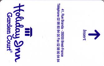 Hotel Keycard Holiday Inn Garden Court Brest France Front
