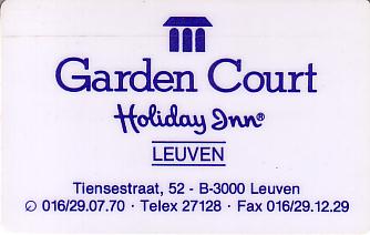 Hotel Keycard Holiday Inn Garden Court Leuven Belgium Front