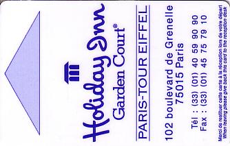 Hotel Keycard Holiday Inn Garden Court Paris France Front