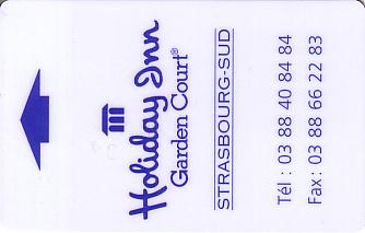 Hotel Keycard Holiday Inn Garden Court Strasbourg France Front