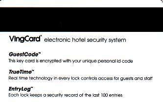 Hotel Keycard Holiday Inn Generic Back
