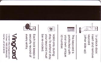 Hotel Keycard Holiday Inn Generic Back