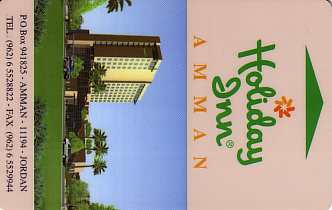 Hotel Keycard Holiday Inn Amman Jordan Front