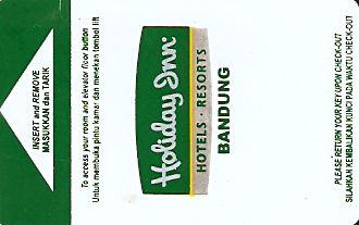 Hotel Keycard Holiday Inn Bandung Indonesia Front