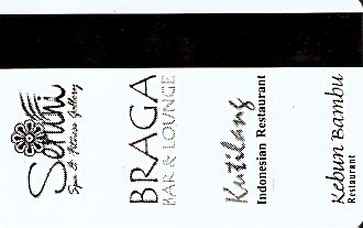 Hotel Keycard Holiday Inn Bandung Indonesia Back