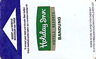 Hotel Keycard Holiday Inn Bandung Indonesia Front