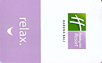 Hotel Keycard Holiday Inn Bali Indonesia Front