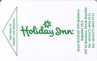 Hotel Keycard Holiday Inn Bratislava Slovakia Front