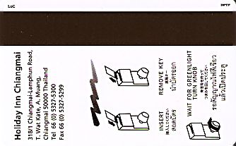 Hotel Keycard Holiday Inn Chiang Mai Thailand Back