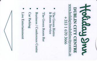 Hotel Keycard Holiday Inn Dublin Ireland Front