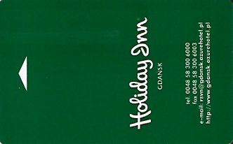 Hotel Keycard Holiday Inn Gdansk Poland Front
