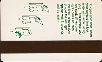 Hotel Keycard Holiday Inn  Hong Kong Back