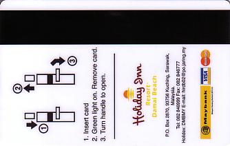 Hotel Keycard Holiday Inn Kuching Malaysia Back