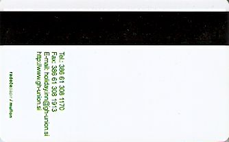 Hotel Keycard Holiday Inn Ljubljana Slovenia Back