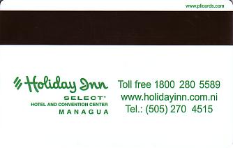 Hotel Keycard Holiday Inn Managua Nicaragua Back