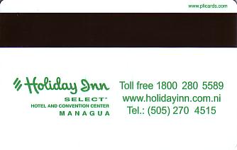 Hotel Keycard Holiday Inn Managua Nicaragua Back