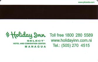 Hotel Keycard Holiday Inn Managua Nicaragua Back