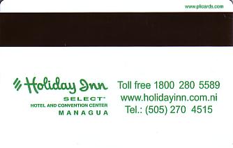 Hotel Keycard Holiday Inn Managua Nicaragua Back