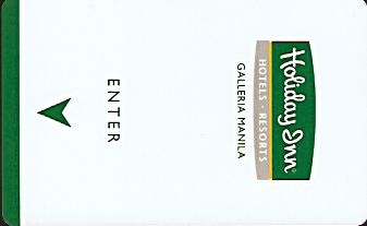 Hotel Keycard Holiday Inn Manila Philippines Front