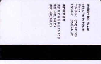 Hotel Keycard Holiday Inn  Macau Back