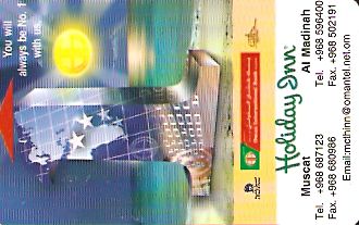 Hotel Keycard Holiday Inn Muscat Oman Front