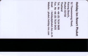 Hotel Keycard Holiday Inn Phuket Thailand Back
