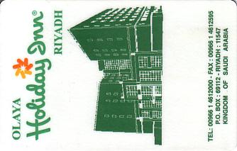 Hotel Keycard Holiday Inn Riyadh Saudi Arabia Front