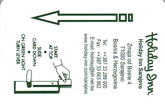 Hotel Keycard Holiday Inn Sarajevo Bosnia & Herzegovina Front
