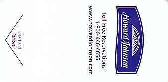 Hotel Keycard Howard Johnson Generic Front
