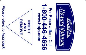 Hotel Keycard Howard Johnson Generic Front