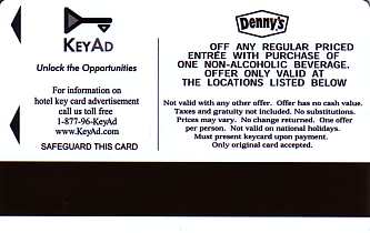 Hotel Keycard Howard Johnson Generic Back