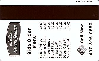 Hotel Keycard Howard Johnson Generic Back