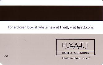 Hotel Keycard Hyatt Generic Back