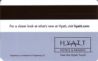 Hotel Keycard Hyatt Generic Back