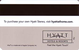 Hotel Keycard Hyatt Generic Back