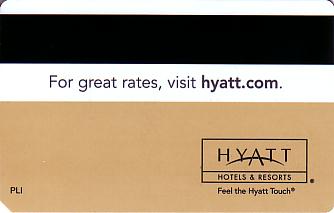 Hotel Keycard Hyatt Generic Back