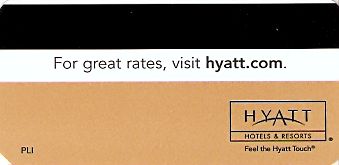 Hotel Keycard Hyatt Generic Back
