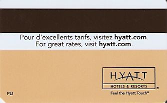 Hotel Keycard Hyatt Generic Back