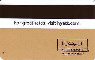 Hotel Keycard Hyatt Generic Back