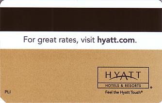 Hotel Keycard Hyatt Generic Back