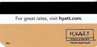 Hotel Keycard Hyatt Generic Back