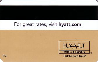 Hotel Keycard Hyatt Generic Back
