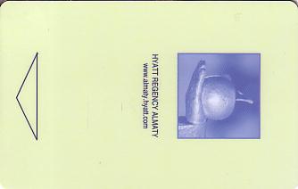 Hotel Keycard Hyatt Almaty Kazakhstan Front
