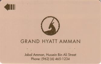 Hotel Keycard Hyatt Amman Jordan Front