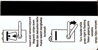 Hotel Keycard Hyatt Bandung Indonesia Back