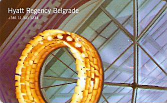 Hotel Keycard Hyatt Belgrade Serbia Front