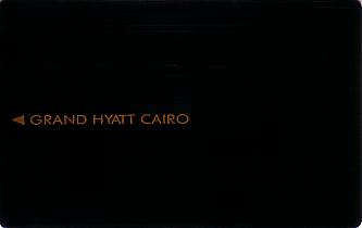 Hotel Keycard Hyatt Cairo Egypt Front
